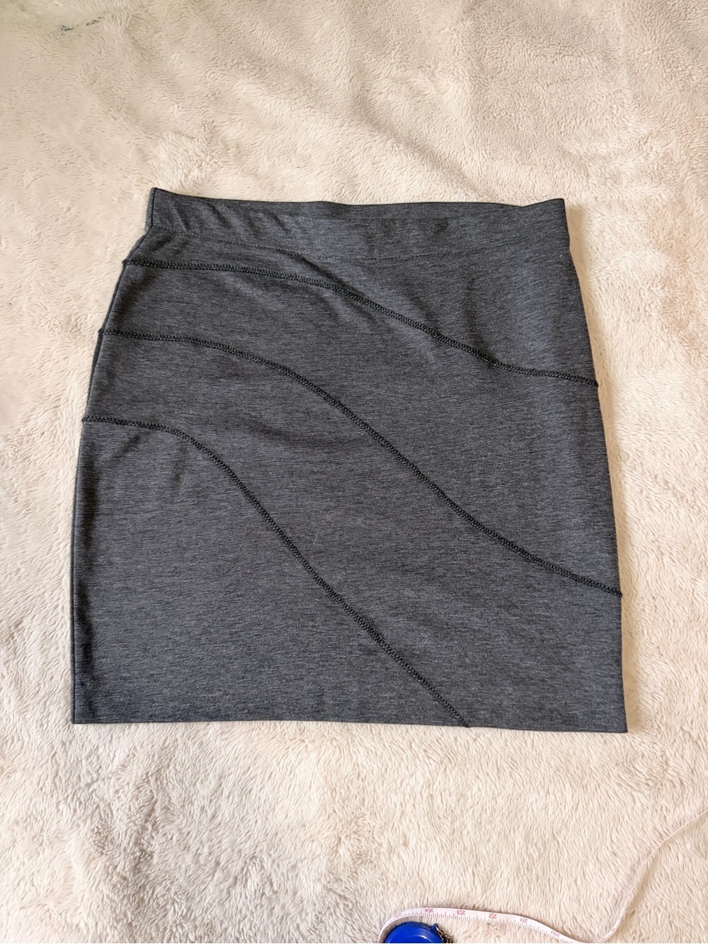 Simply Vera Vera Wang Charcoal Gray Knit Pencil Skirt
